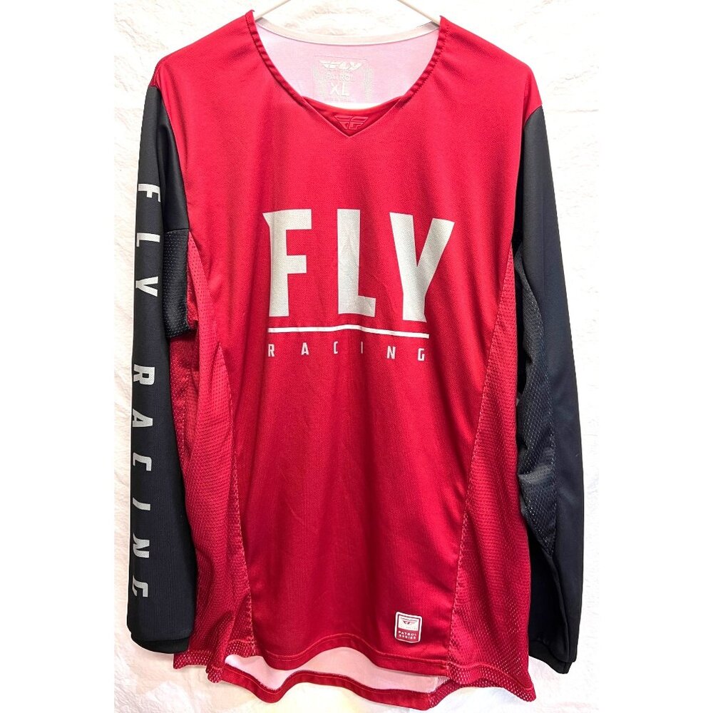 Fly Racing Mens Patrol Jersey XL Red & Black Long Sleeve Mesh Lightweight